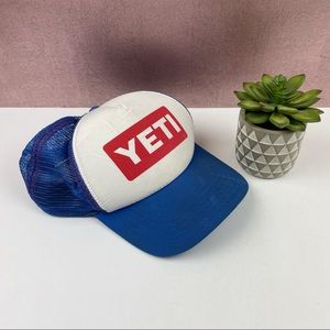 Yeti Red White Blue Trucker Hat Yeti Coolers Men Accessories Casual